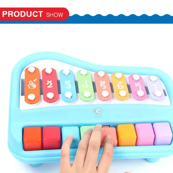 8_Tone_Xylophone_Learning_Toys_Kids_Educational_Knock_Playing_2_in_1_Colorful_Plastic_Percussion_Piano_Toy_(Multi_Color)