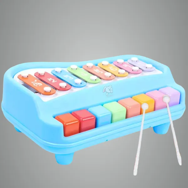 8_Tone_Xylophone_Learning_Toys_Kids_Educational_Knock_Playing_2_in_1_Colorful_Plastic_Percussion_Piano_Toy_(Multi_Color)
