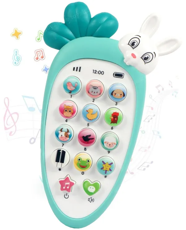 Cell_Phone_Baby_Toy_for_Toddlers_and_Young_Children_with_14_Unique_Buttons_and_Functions_Musical_Melodies_Animal_Sounds_and_Number_Learning_Intelligent_Phone_Toy_for_Kids_4+_Green