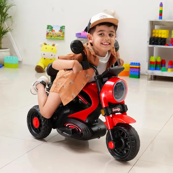 Super_Harley_Kids'_Battery-Operated_Bike_-_Forward/Reverse_Control,Variable_Speed_Pedal,_LED_Lights,_Music,_USB/Aux_Port_-_BIS_Certified,_Comfort_Seat,_Playtime_-_Ages_1-5_Years_-_Red