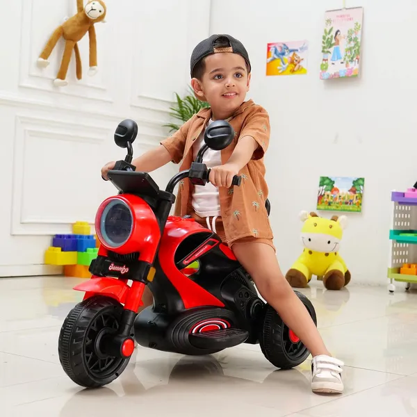 Super_Harley_Kids'_Battery-Operated_Bike_-_Forward/Reverse_Control,Variable_Speed_Pedal,_LED_Lights,_Music,_USB/Aux_Port_-_BIS_Certified,_Comfort_Seat,_Playtime_-_Ages_1-5_Years_-_Red