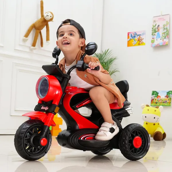 Super_Harley_Kids'_Battery-Operated_Bike_-_Forward/Reverse_Control,Variable_Speed_Pedal,_LED_Lights,_Music,_USB/Aux_Port_-_BIS_Certified,_Comfort_Seat,_Playtime_-_Ages_1-5_Years_-_Red