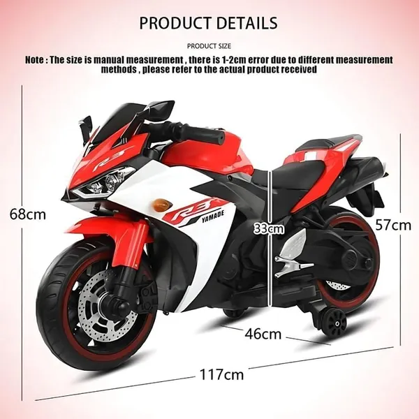 R3_Sports_Rechargeable_Battery_Operated_Bike_for_Kids,_Ride_on_Toy_Kids_Bike_with_Led_Light,_Music_&_USB,_Baby_Racing_Electric_Bike_|_Electric_Battery_Bike_for_Kids_to_Drive_2_to_7_Years_(Red)