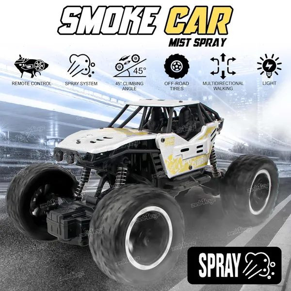 Toyz_Remote_Control_Car_for_Kids_2WD_Rock_Crawler_Monster_Truck_with_Mist_Spray_Effect_Off-Road_Climbing_RC_Toy_Vehicle_-_Black,_Blue