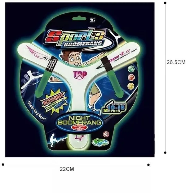 Glow_in_Dark_Flying_Disc_Thrrowing_Ring_Boomerang_Sport_Night_Glowing_Returning_Boomerang_for_Beginners_and_Young_Thrower_Toy_Sports_Kid's_and_Adult_6+_[Multi]