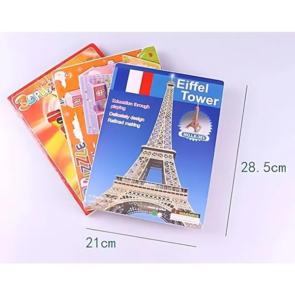Pack_of_2_(House_and_Eiffel_Tower)__3D_Puzzles_for_Kids_–_DIY_Cardboard_Building_Block_Toys_Kit,_Educational_3D_Puzzle_Set,_Creative_Assembly_Game_&_Birthday_Return_Gift_for_Boys_and_Girls