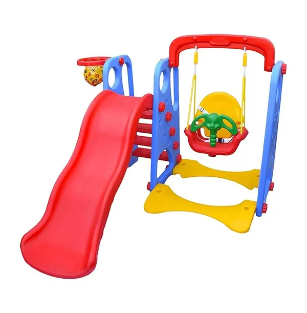Playgro_Super_Senior_Swing_&_Slide_Happy_Garden_Slider_Cum_Swing_Combo_with_4_Inches_Baby_Toy_Ball_for_Home/Indoor/Outdoor_Toys_for_Kids_Boys_Girls_Children_163L_x_163W_x_110H_Cm__2-5_Years,_Multicolor_no_4312
