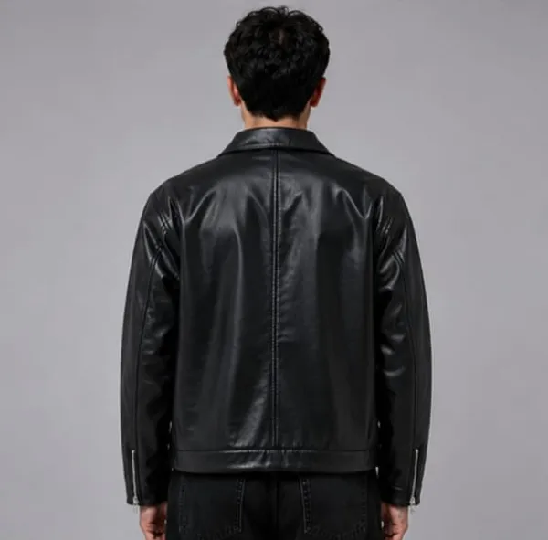 Dubster_Men's_Black_Faux_Leather_Toggle_Jacket_|_Premium_Zip-Up_Casual_Streetwear_Jacket