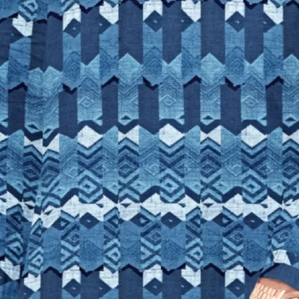 Blue_Printed_Linen_Flex_Kurta_|_For_Men