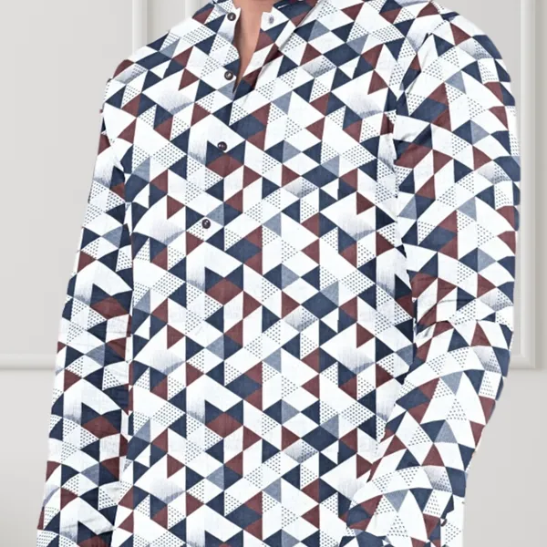 Blue_Printed_Linen_Flex_Kurta_|_For_Men