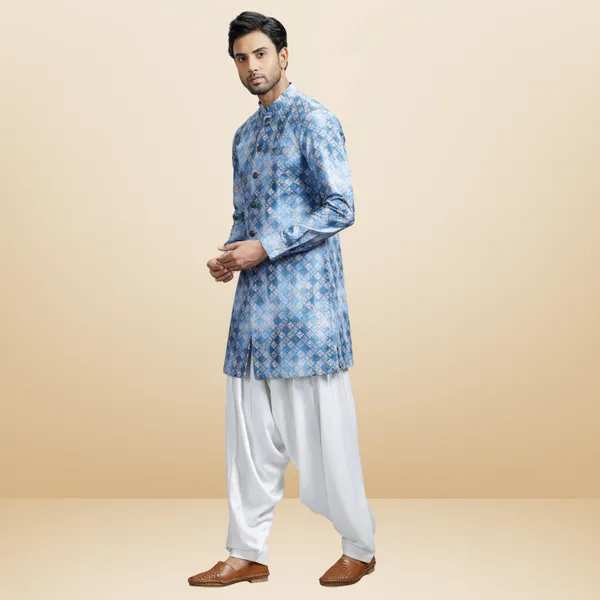 Blue_Blended_Cotton_Embroidered_Kurta_&_Patiala_Set_|_For_Men