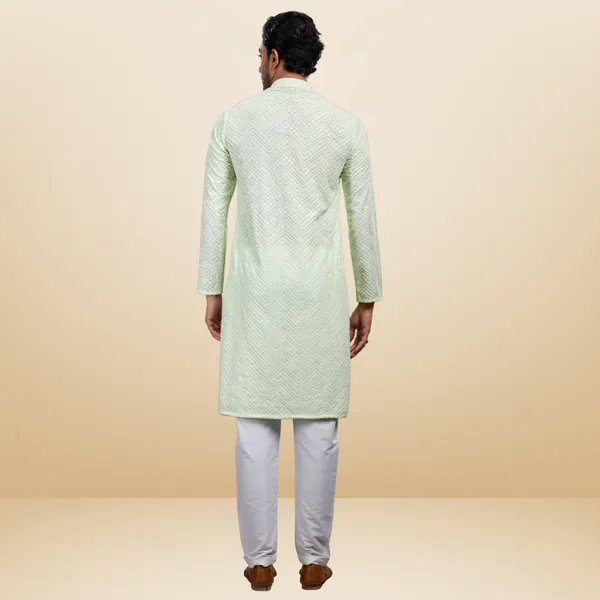 Pista_Lucknowi_Cotton_Kurta_|_For_Men