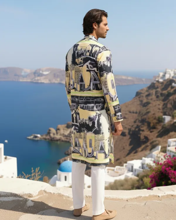Vibrant_Art_Printed_Kurta_for_men's_with_Front_Zipper_|_Regular_Fit__|_Contemporary_Ethnic_Wear