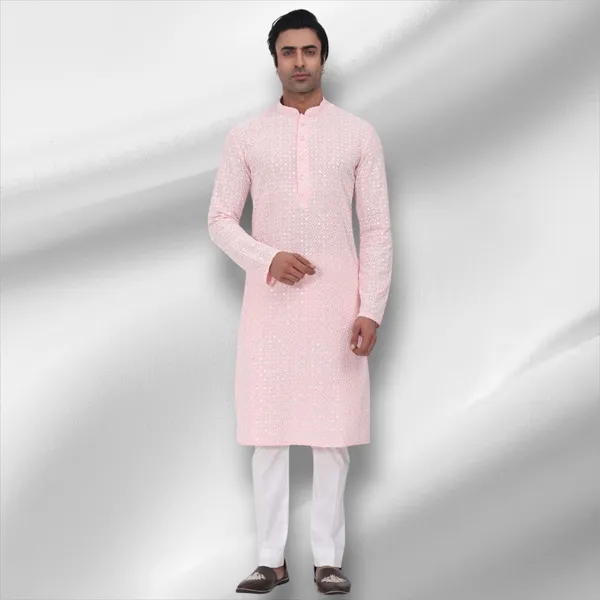 Pink_Blended_Cotton_Embroidered_Kurta_&_Pajama_Set_|_For_Men