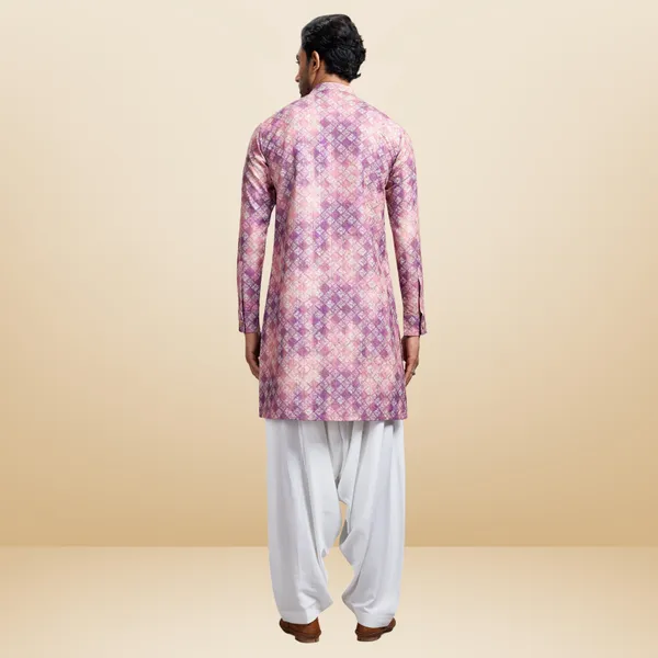 Wine_Blended_Cotton_Embroidered_Kurta_&_Patiala_Set_|_For_Men