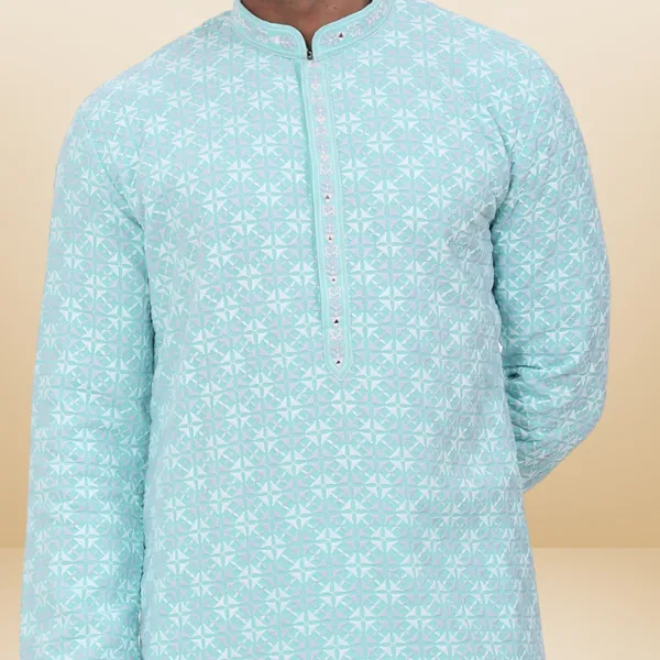 Blue_Cotton_Rayon_Embroidered_Kurta_&_Pajama_Set__|_For_Men