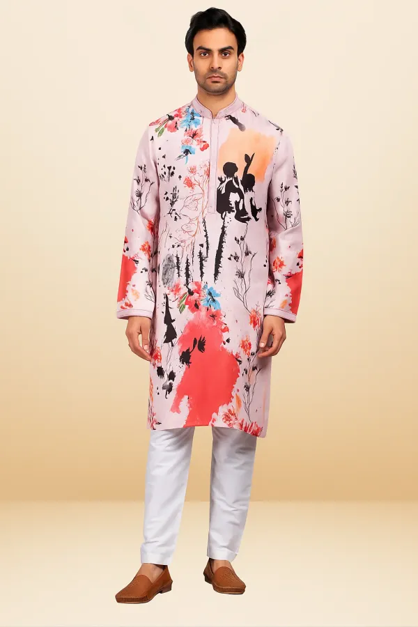 Multicolor_Printed_Linen_Flex_Kurta_|_For_Men