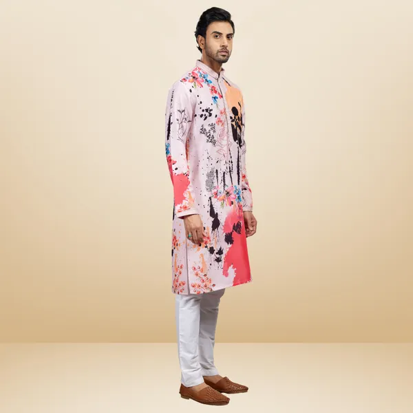 Multicolor_Printed_Linen_Flex_Kurta_|_For_Men
