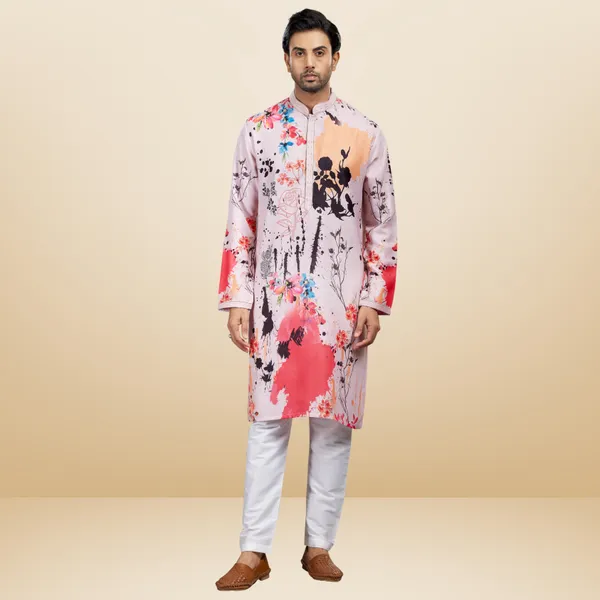 Multicolor_Printed_Linen_Flex_Kurta_|_For_Men
