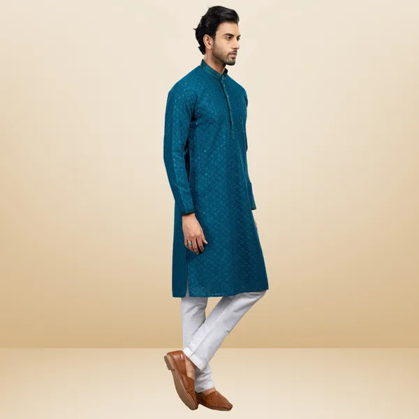 Rama_Georgette_Embroidered_Kurta_&_Pajama_Set__|_For_Men