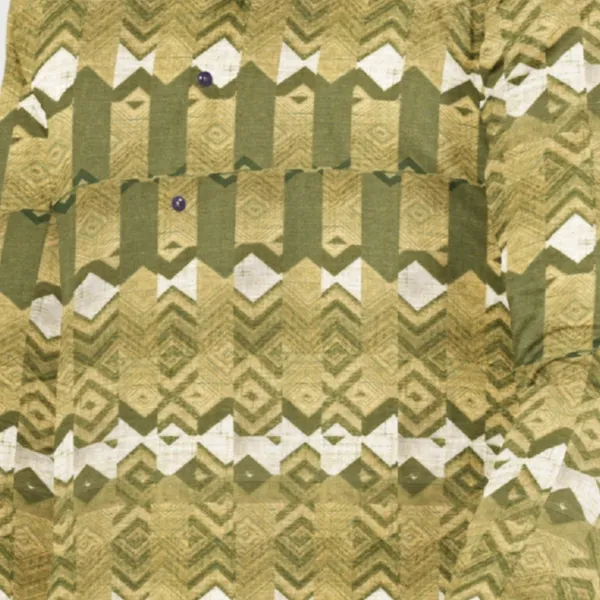 Olive_Printed_Linen_Flex_Kurta_|_For_Men