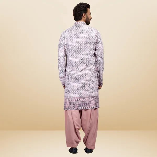 Mauve_Cotton_Rayon_Embroidered_Kurta_&_Patiala_Set_|_For_Men