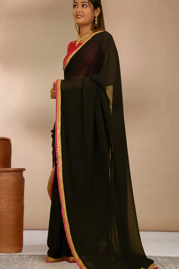 Black_Georgette_Embellished_Embroidered_Daily_Wear_Saree_For_Women