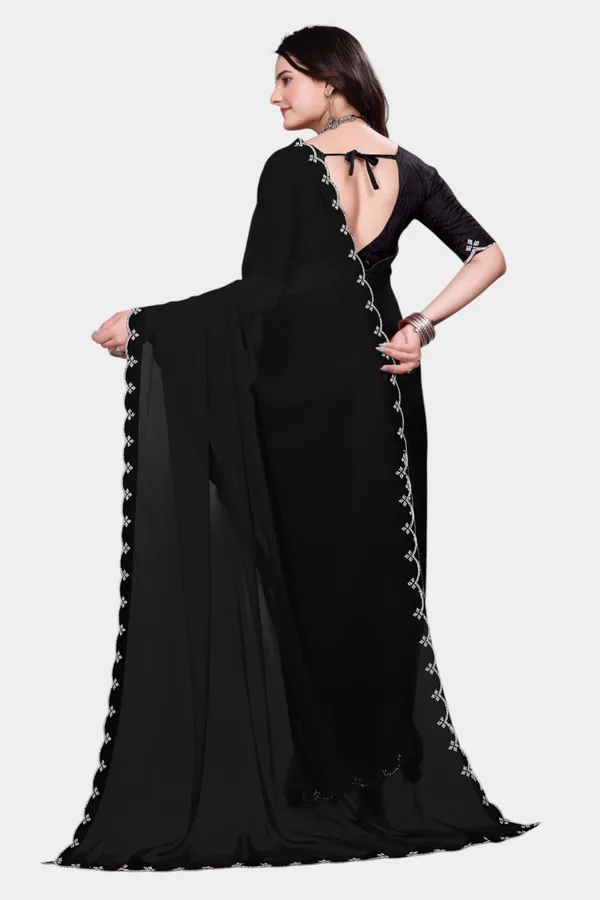 Black_Georgette_Embellished_Bollywood_Saree_For_Women