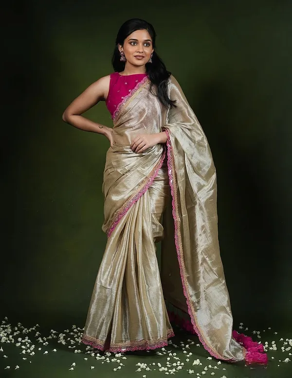 Cream_Tissue_Satin_Embellished_Bollywood_Saree_For_Women