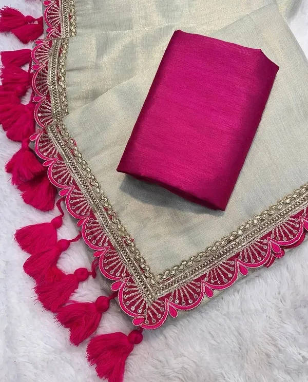 Cream_Tissue_Satin_Embellished_Bollywood_Saree_For_Women
