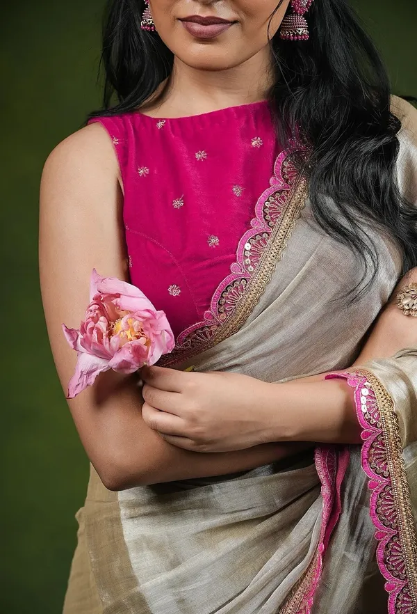 Cream_Tissue_Satin_Embellished_Bollywood_Saree_For_Women
