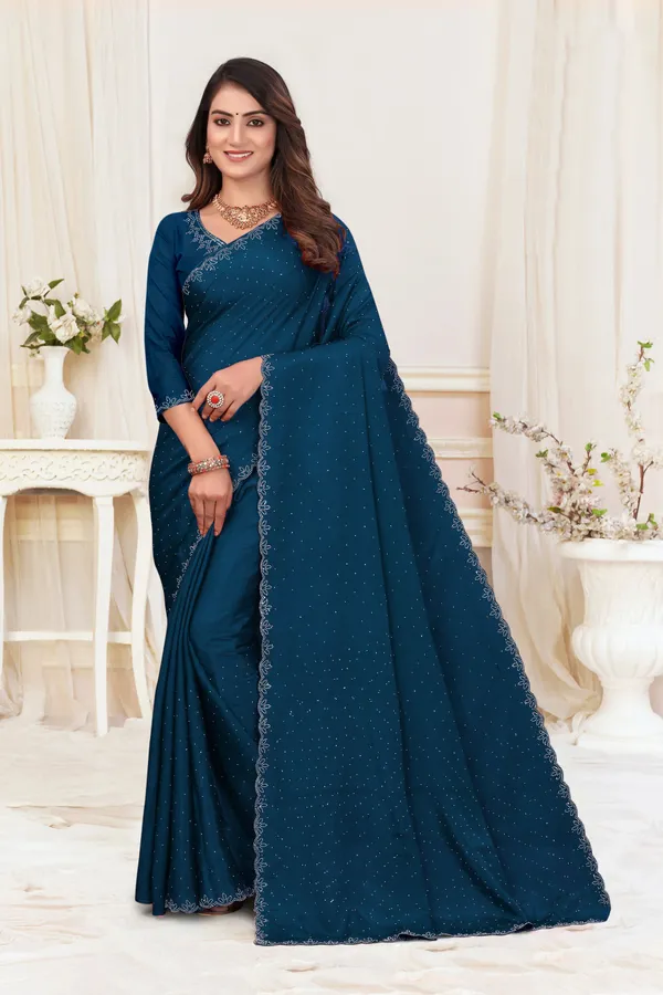 Blue_Chiffon_Embellished_Bollywood_Saree_For_Women