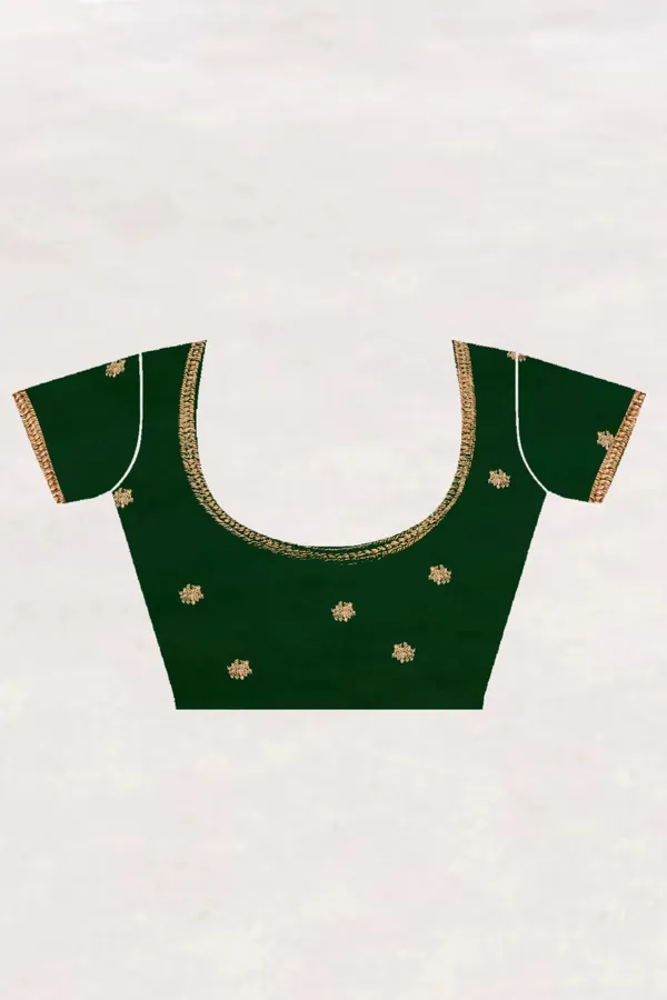 Dark_Green_Georgette_Embroidered_Bollywood_Saree_For_Women