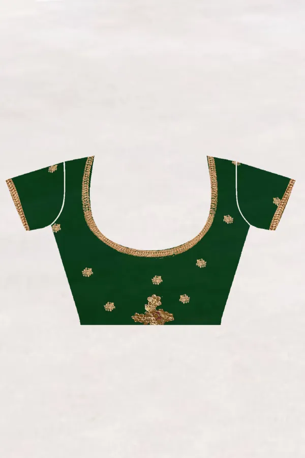 Dark_Green_Georgette_Printed_Bollywood_Saree_For_Women