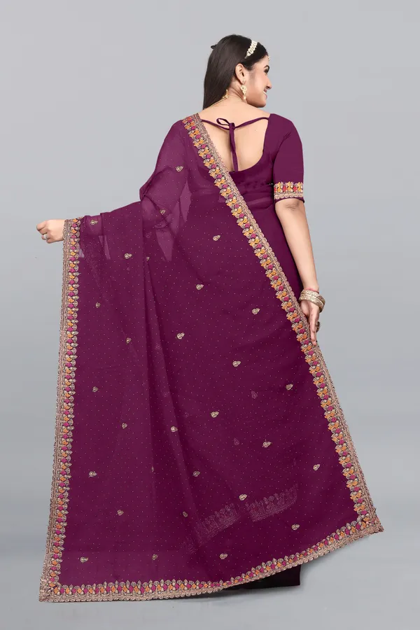 Purple_Georgette_Embroidered_Bollywood_Saree_For_Women