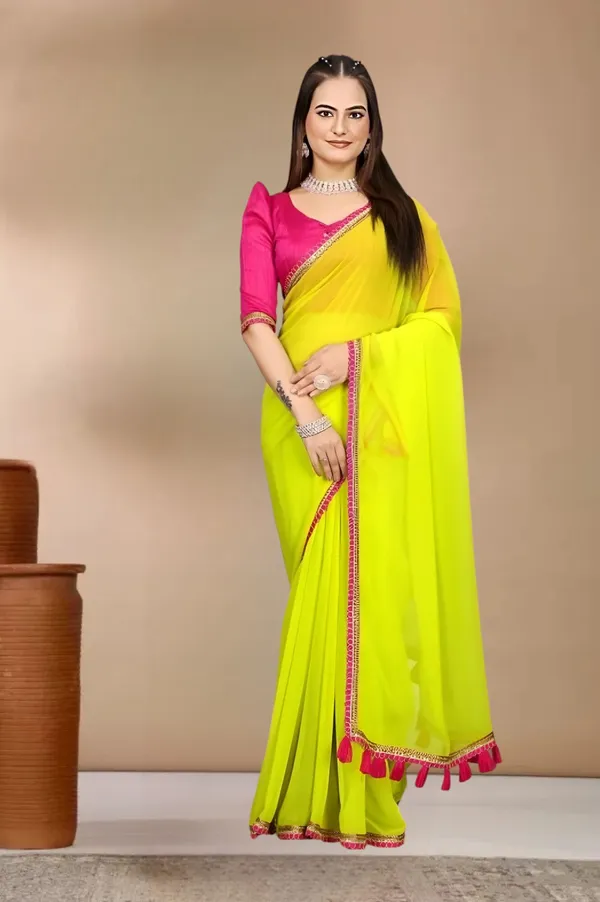 Yellow_Georgette_Embellished_Embroidered_Daily_Wear_Saree_For_Women