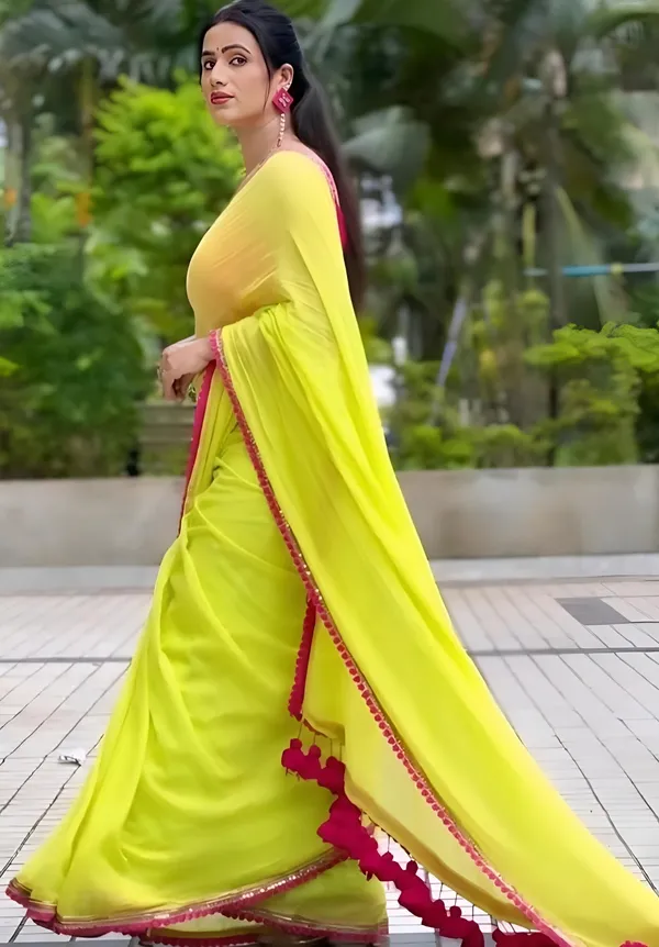 Yellow_Cotton_Silk_Solid/Plain_Chanderi_Saree_For_Women
