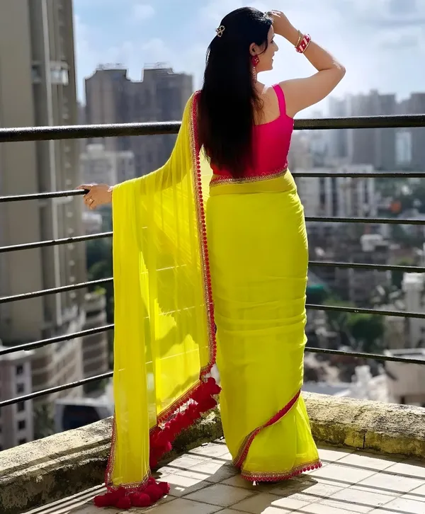 Yellow_Cotton_Silk_Solid/Plain_Chanderi_Saree_For_Women