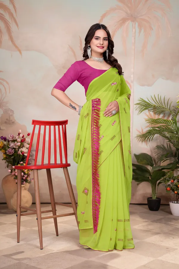 Green_Georgette_Embroidered_Bollywood_Saree_For_Women