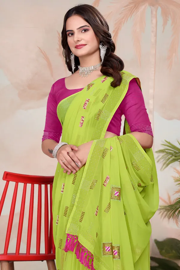 Green_Georgette_Embroidered_Bollywood_Saree_For_Women