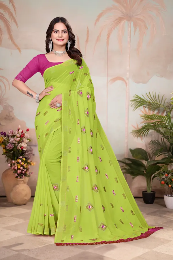 Green_Georgette_Embroidered_Bollywood_Saree_For_Women