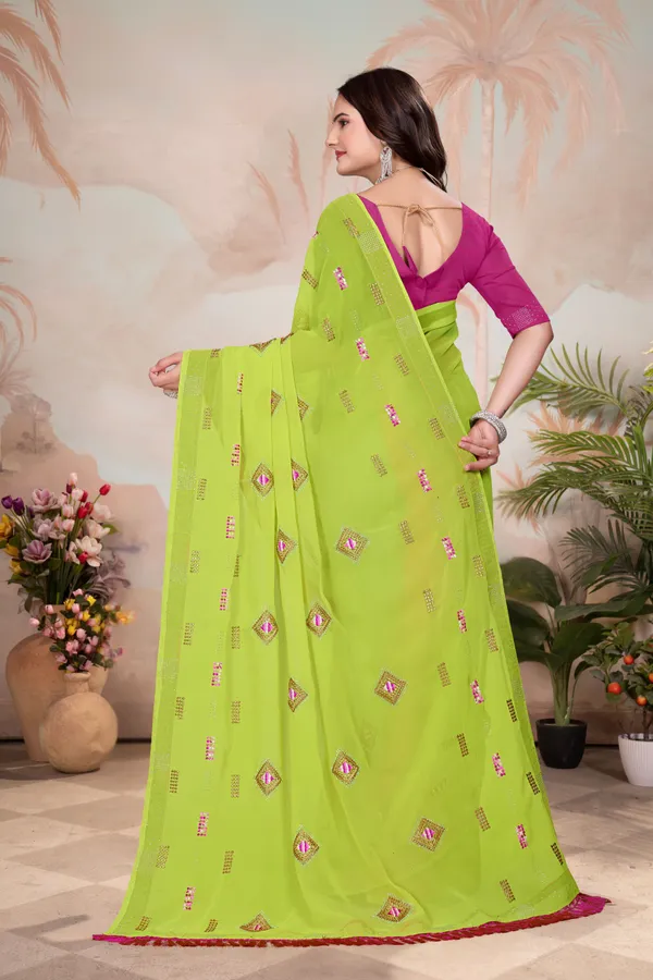 Green_Georgette_Embroidered_Bollywood_Saree_For_Women
