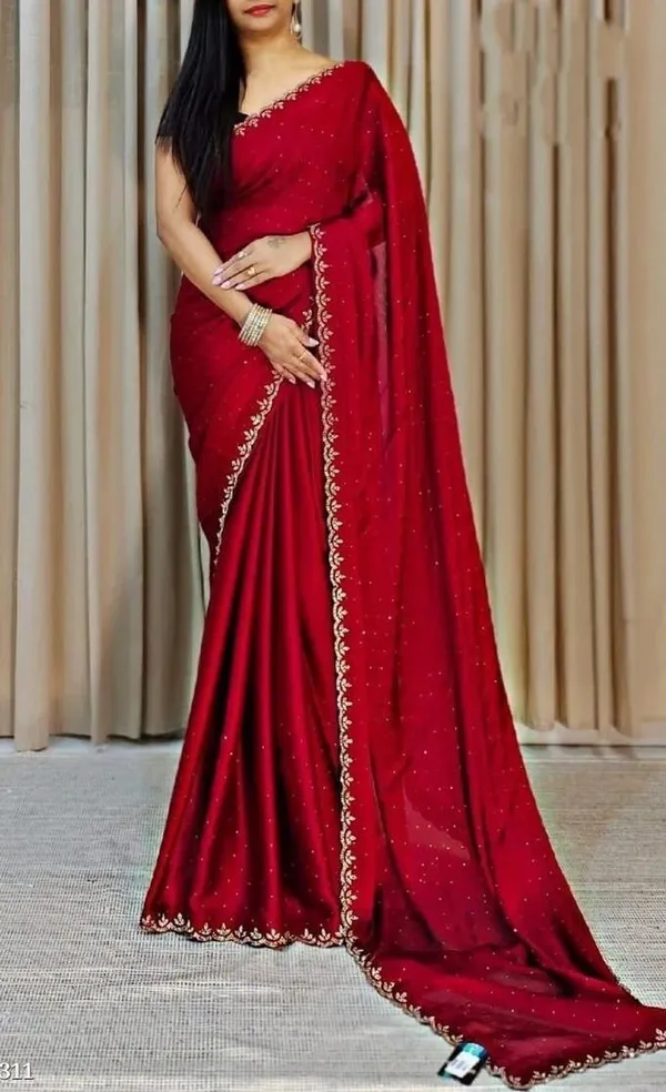 Red_Chiffon_Embellished_Bollywood_Saree_For_Women