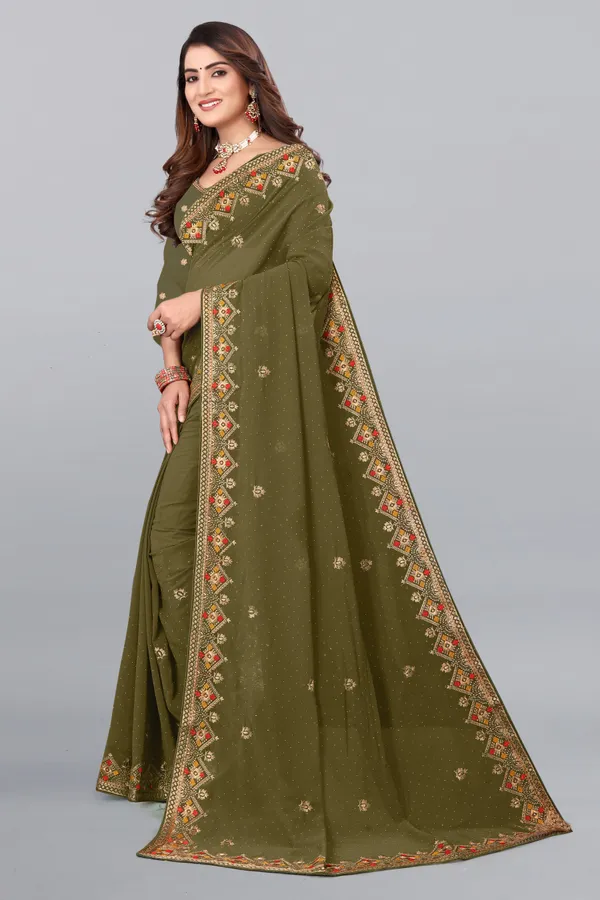 Green_Georgette_Embroidered_Bollywood_Saree_For_Women