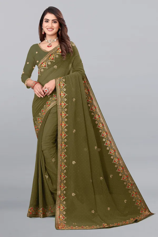 Green_Georgette_Embroidered_Bollywood_Saree_For_Women
