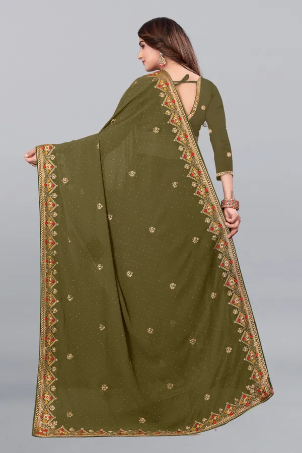Green_Georgette_Embroidered_Bollywood_Saree_For_Women