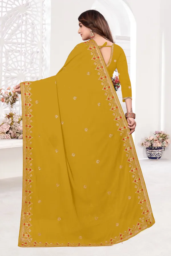 Green_Georgette_Embellished_Handloom_Saree_For_Women