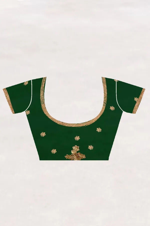 Dark_Green_Georgette_Embroidered_Bollywood_Saree_For_Women