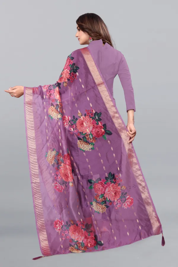 Lavender_Georgette_Printed_Dupatta_For_Women