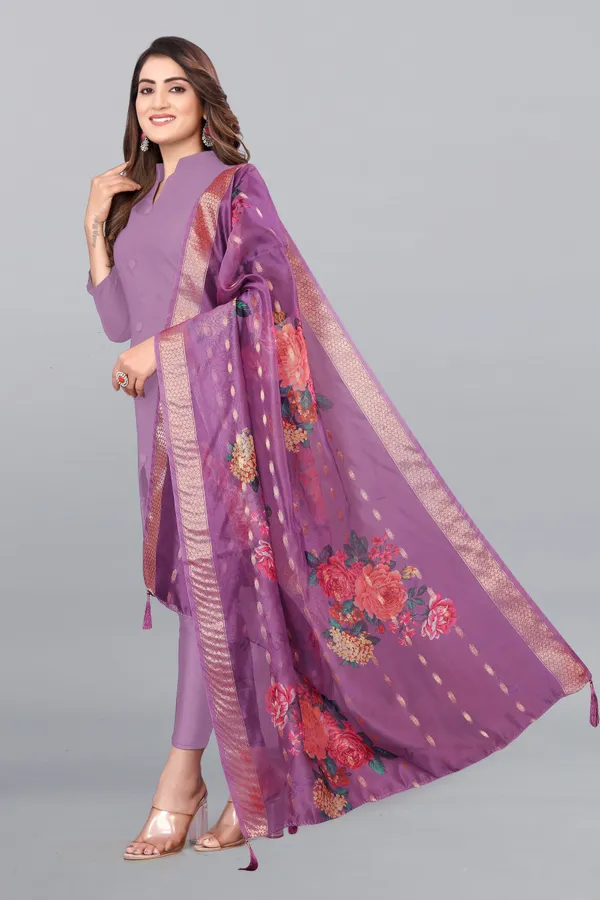 Lavender_Georgette_Printed_Dupatta_For_Women